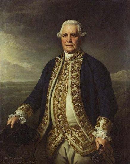 Nathaniel Dance Admiral Richard Edwards Norge oil painting art